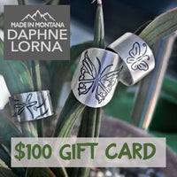three insect rings on succulent plant with text saying DL gift card
