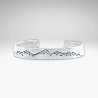Snowcap Mountains Cuff Bracelet- Great gift for men and women