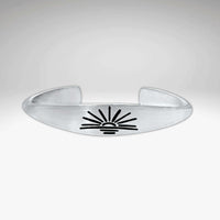Sunrise Signet Cuff in matte silver