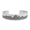 Simple Tetons Cuff Bracelet, Matte Silver / Women's, daphne lorna