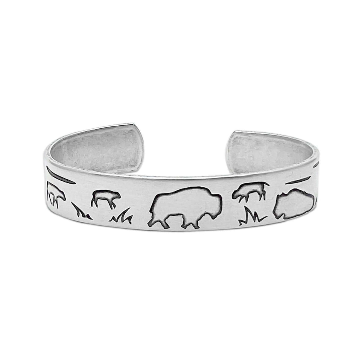 Buff and Babes Cuff Bracelet featuring bison designs, adjustable and perfect for a seasonal celebration.