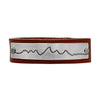 Wide Teton Leather Cuff Bracelet, Montana Whiskey / Matte Silver / Women's, daphne lorna