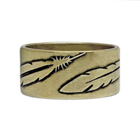Feather Ring, Antique Brass / 7, daphne lorna