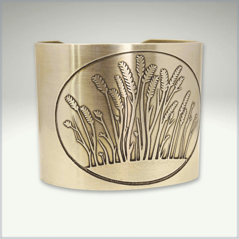 Wheatgrass Window Box Cuff Bracelet