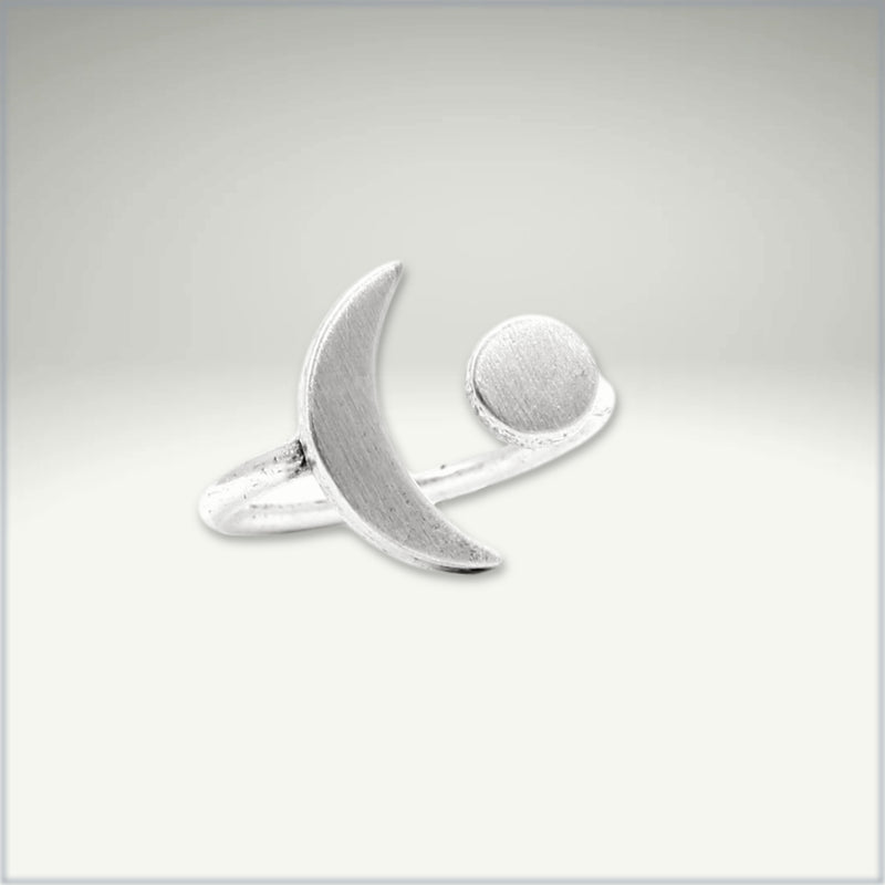 Sun and Moon Adjustable Ring