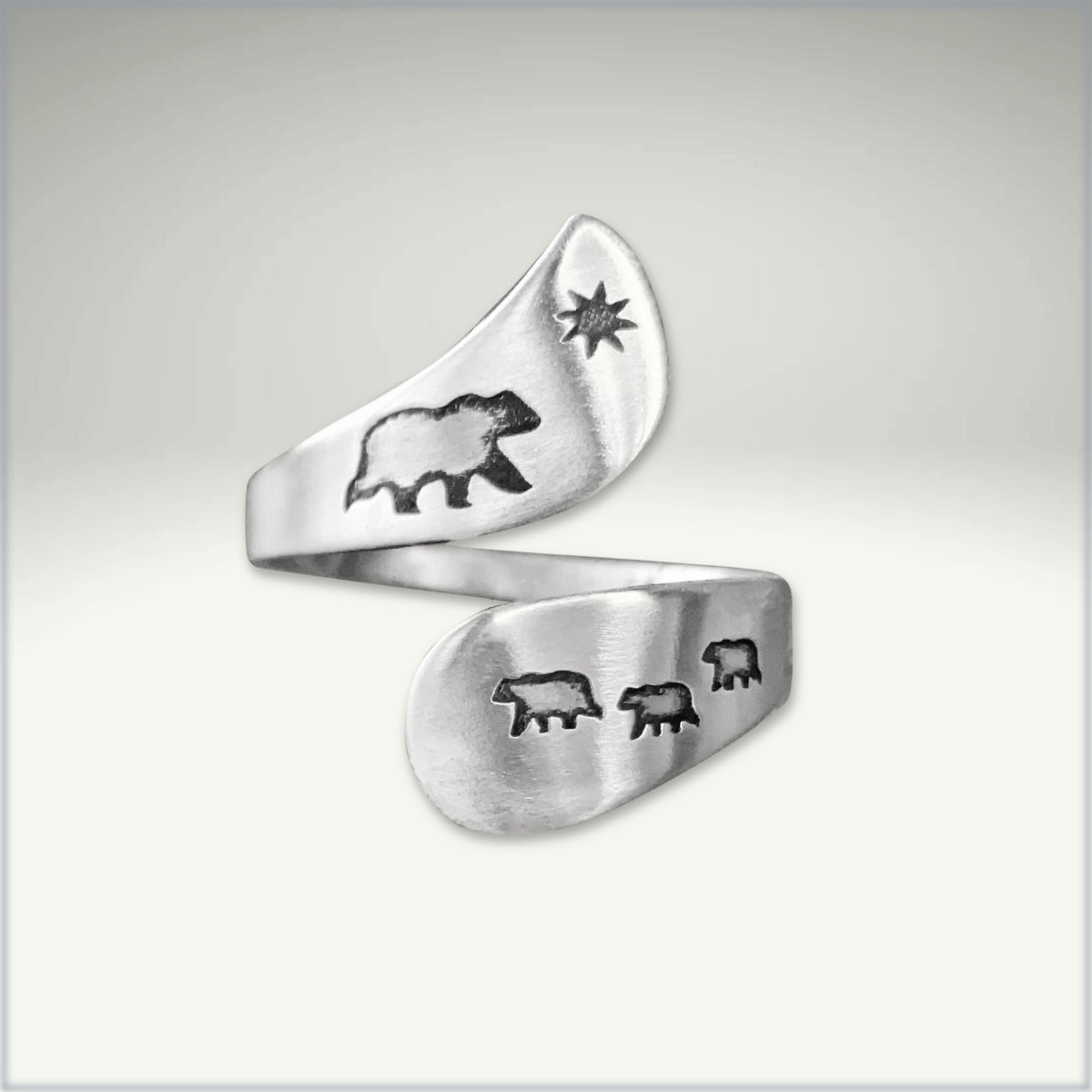 Mama and Cubs Adjustable Ring