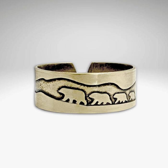 Bears on a Hike Adjustable Ring