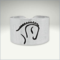 White Horse Adjustable Ring