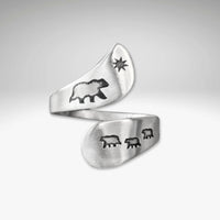 Mama and Cubs Adjustable Ring