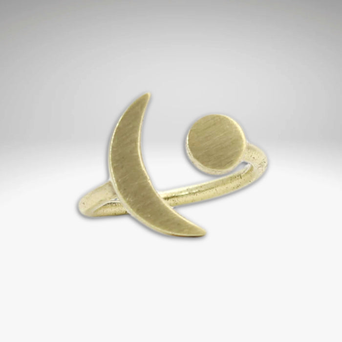 Sun and Moon Adjustable Ring