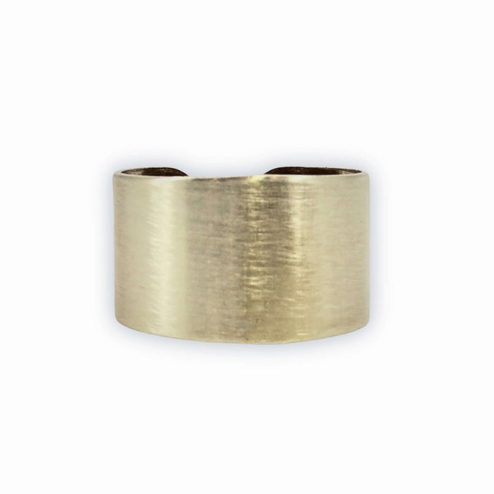 Slate Adjustable Ring in Antique Brass finish, featuring a simple design and adjustable size for versatile styling.