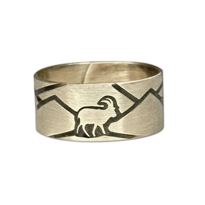 Mountain Goat Adjustable Ring