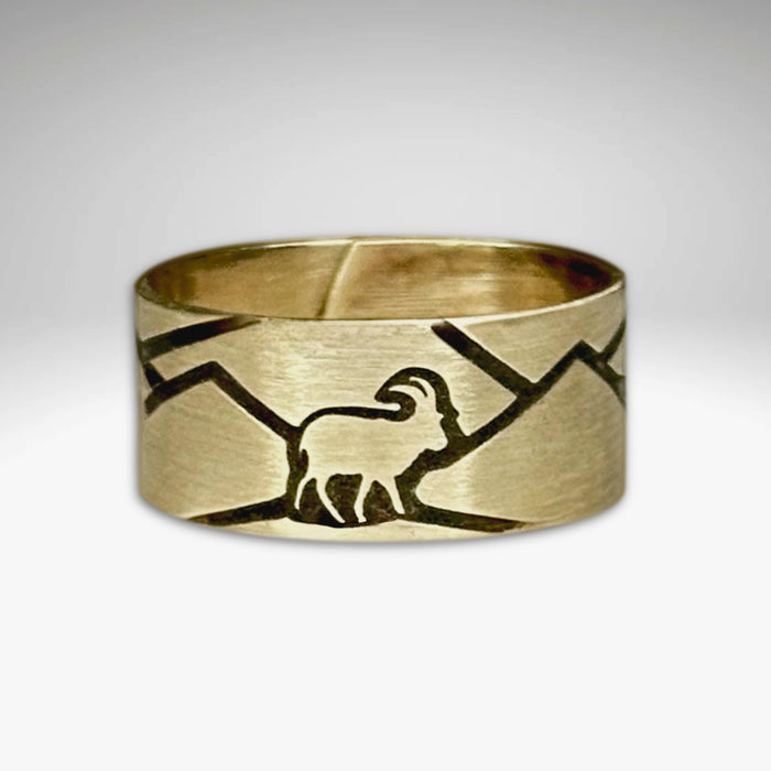 Mountain Goat Adjustable Ring