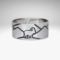Mountain Goat Adjustable Ring