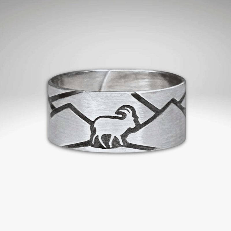 Mountain Goat Adjustable Ring