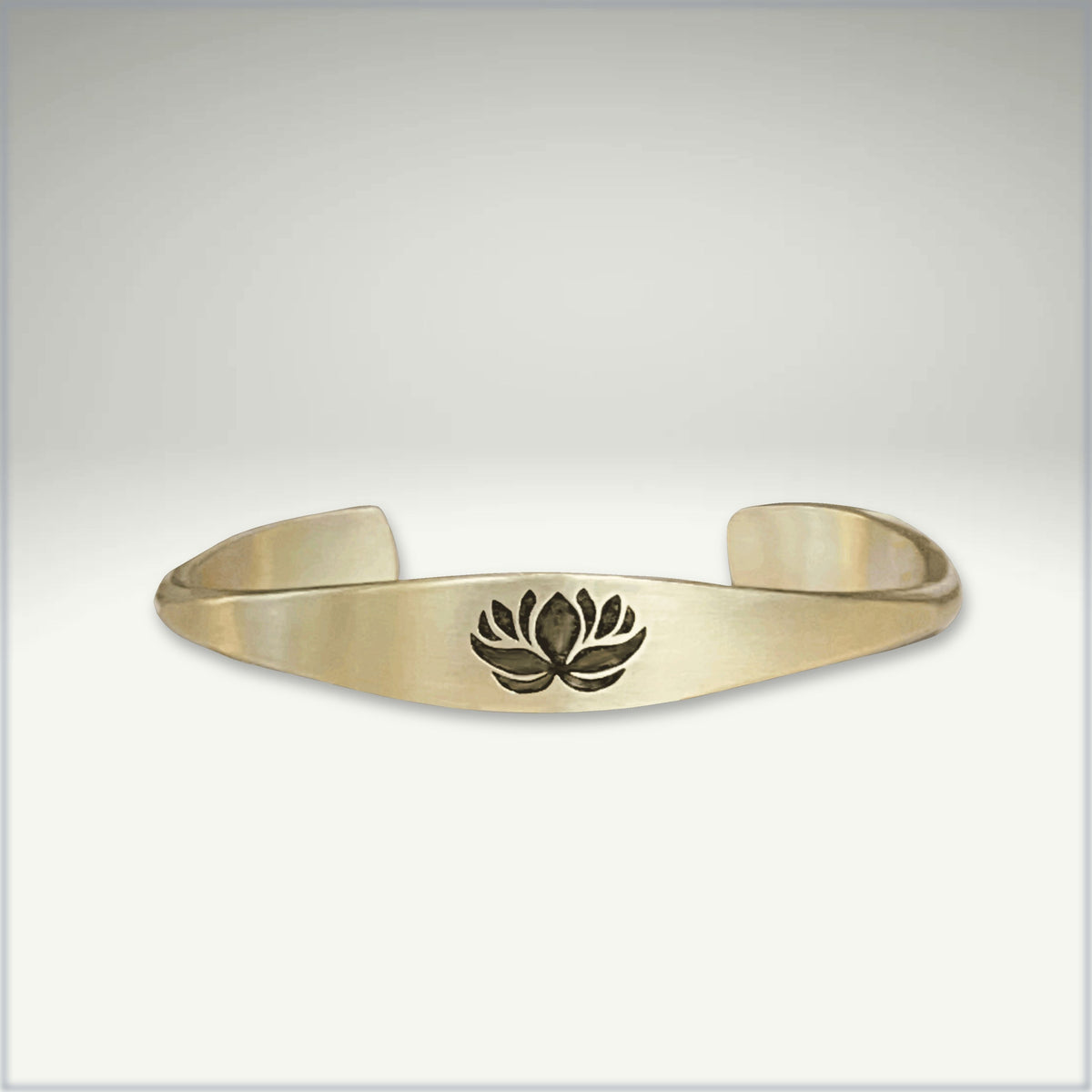 Lotus Signet Cuff Bracelet