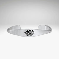 Lotus Signet Cuff Bracelet