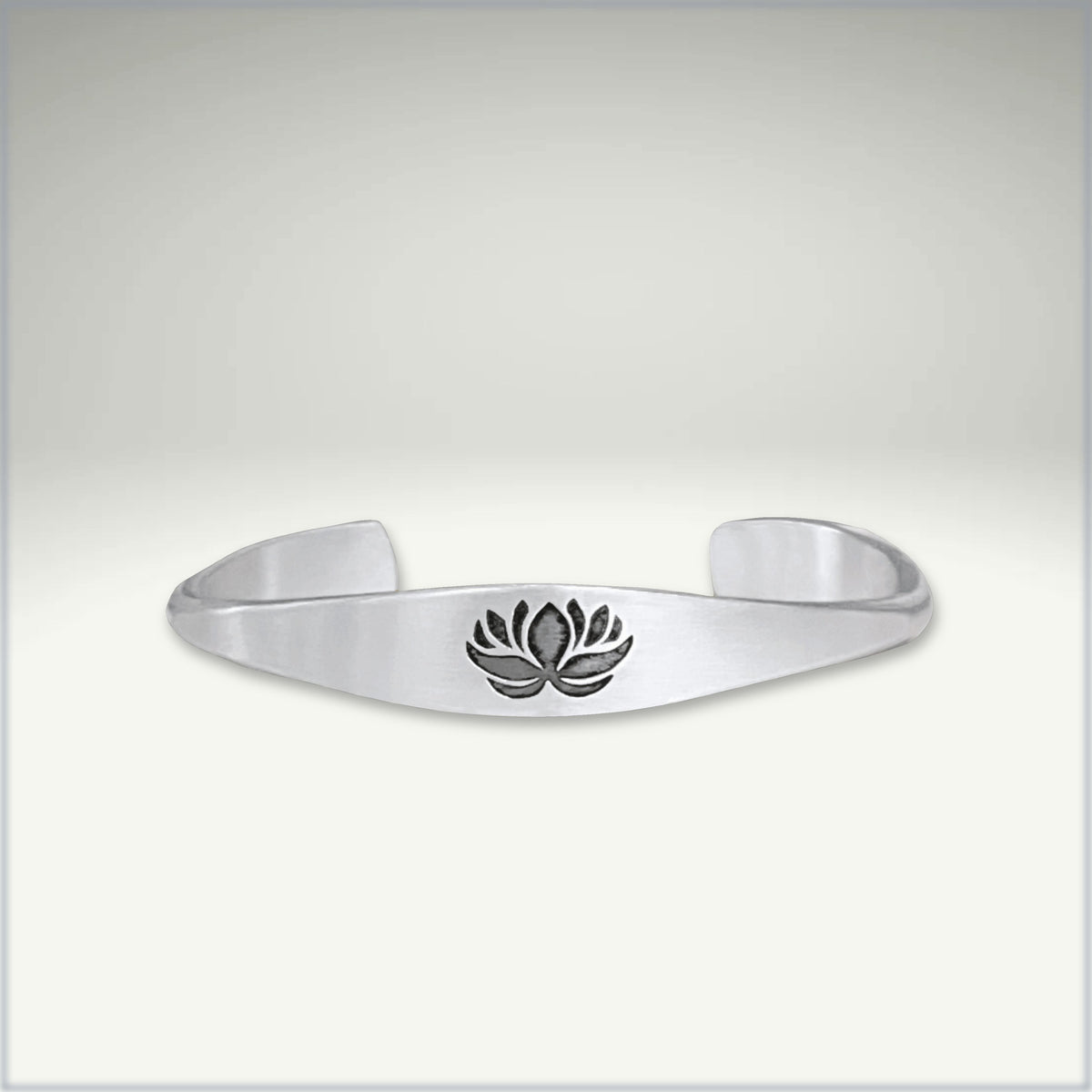 Lotus Signet Cuff Bracelet