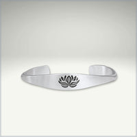 Lotus Signet Cuff Bracelet