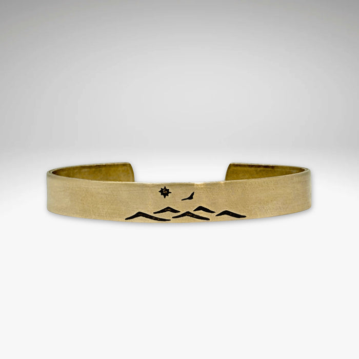 Fly Over cuff bracelet - Mountain Bracelet for men and women