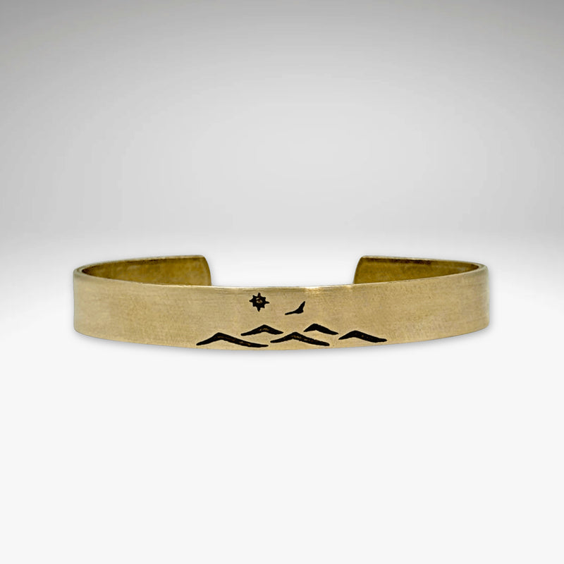 Fly Over cuff bracelet - Mountain Bracelet for men and women