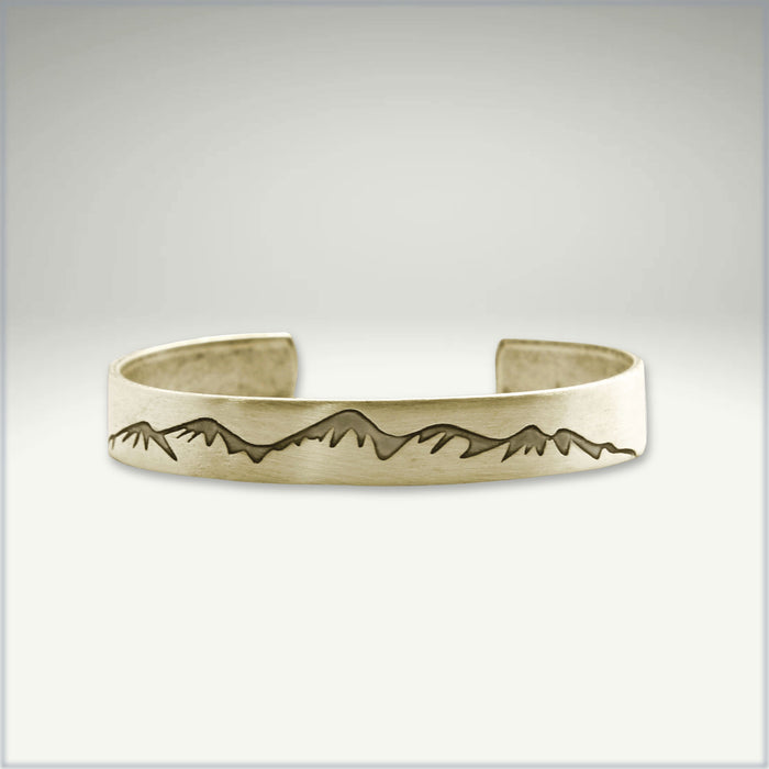 Snowcap Mountains Cuff Bracelet- Great gift for men and women