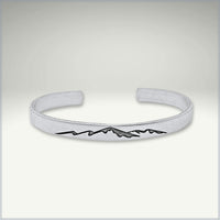 Mountainscape Mountain  Cuff Bracelet