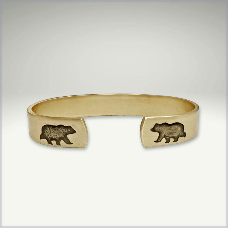 Every second counts - Bear Cuff Bracelet