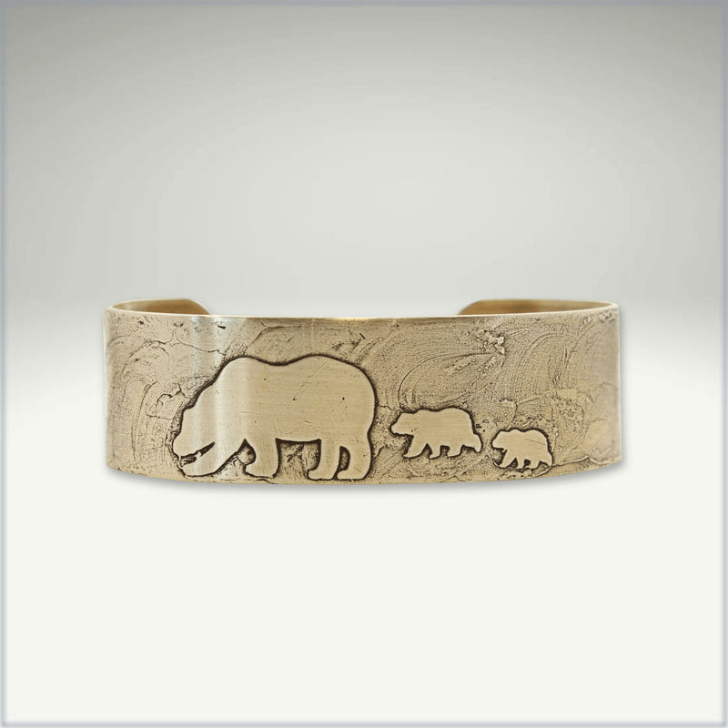 Mama and Cubs Cuff Bracelet