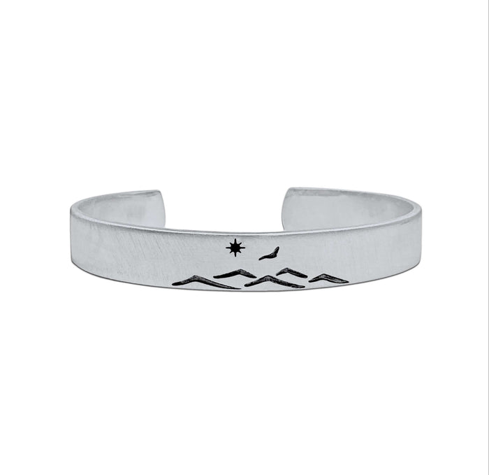 Fly Over cuff bracelet - Mountain Bracelet for men and women