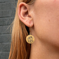 Bee in the Flowers Earrings, Wildflower Floral Drops