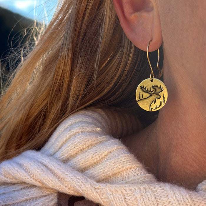 Creek Moose Earrings