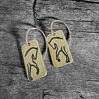 White Horse Dressage Earrings