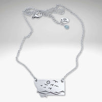 Flyover Montana - Necklace with Mountains birds and sun