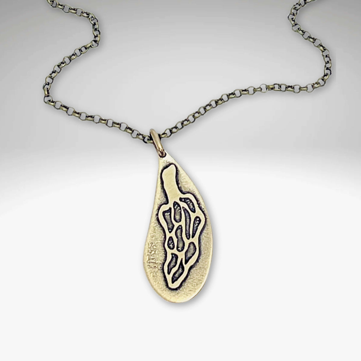 Morel Mushroom Necklace