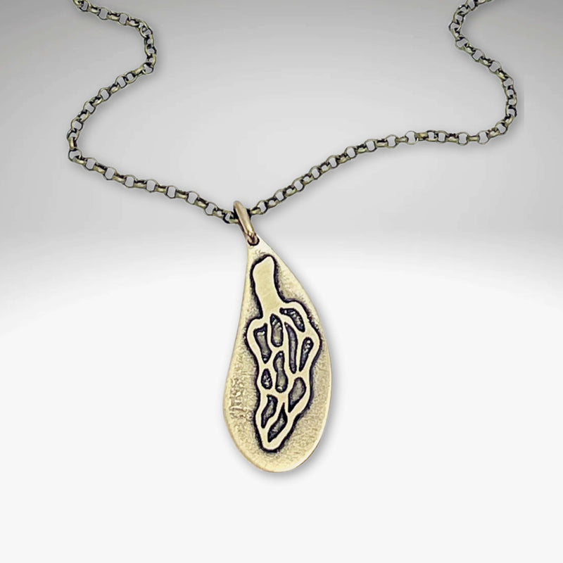 Morel Mushroom Necklace