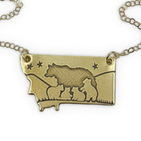 Four Cubs - Montana Bear Necklace