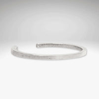 All Square Cuff Bracelet in Matte Silver finish, showcasing its elegant and simple design.