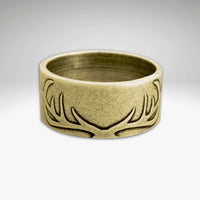 Antlers Ring featuring a unique antler design, perfect for outdoor lovers and nature enthusiasts.