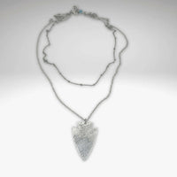 Arrowhead Long Layered Necklace - Daphne Lorna