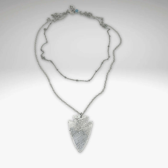 Arrowhead Long Layered Necklace - Daphne Lorna