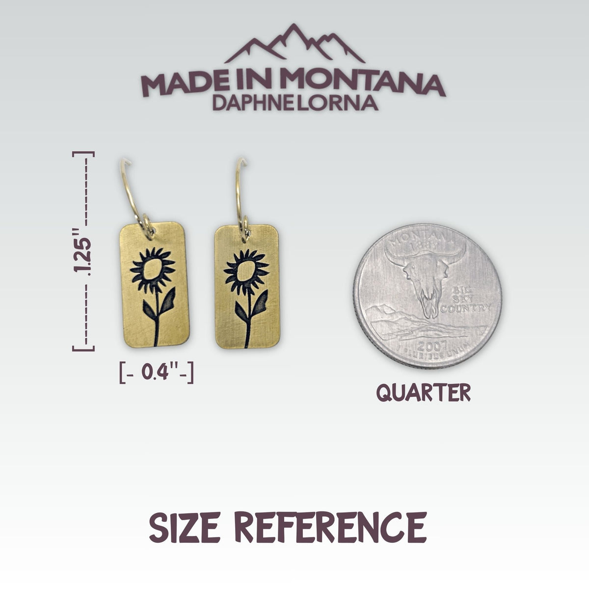 Balsamroot Flower Earrings - Daphne Lorna