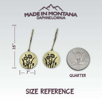 Bee in the Flowers Earrings, Wildflower Floral Drops - Daphne Lorna