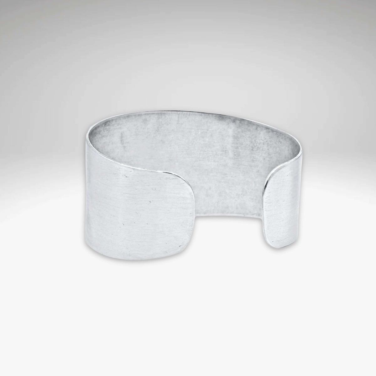 Bitterroot Flower Cuff Bracelet in matte silver finish, 1.4" width, handmade in Montana.