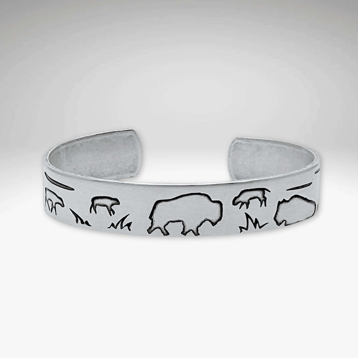 Buff and Babes Cuff Bracelet featuring bison designs, celebrating the start of a new season.