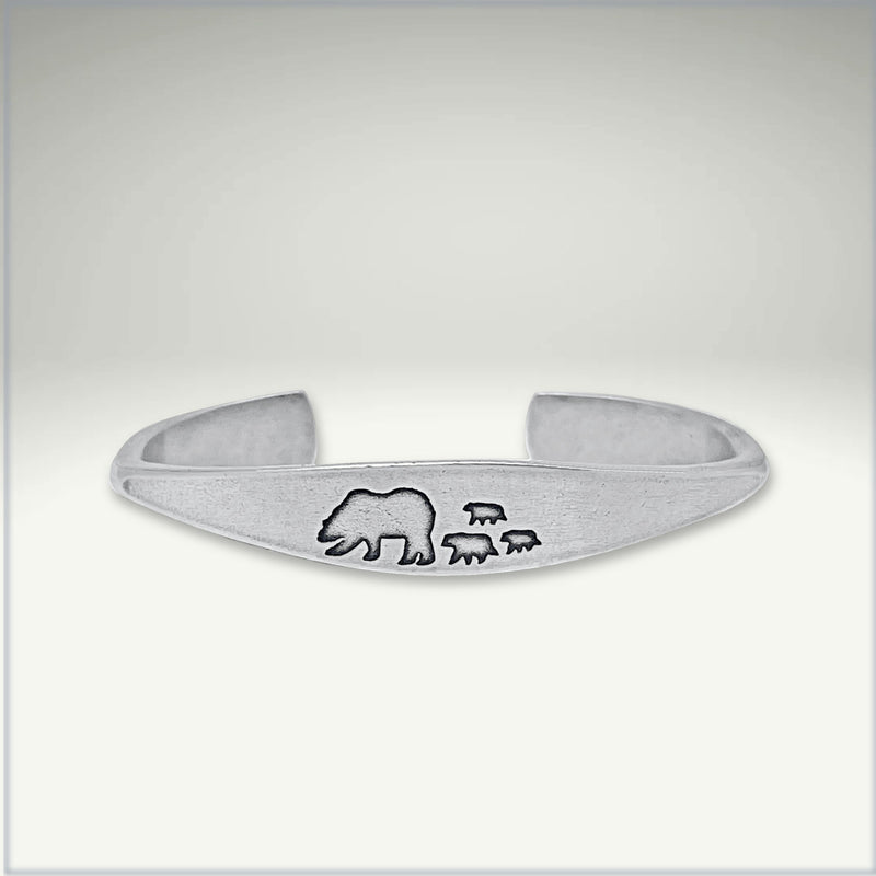 Bear Family Cuff Bracelet