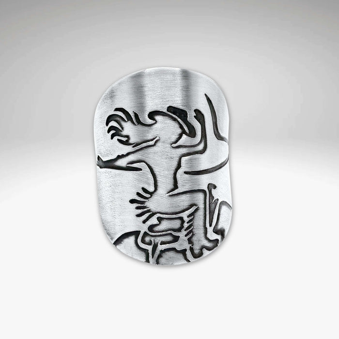 Close-up of a Cowgirl Adjustable Ring featuring a bucking bronco design for a touch of western charm.