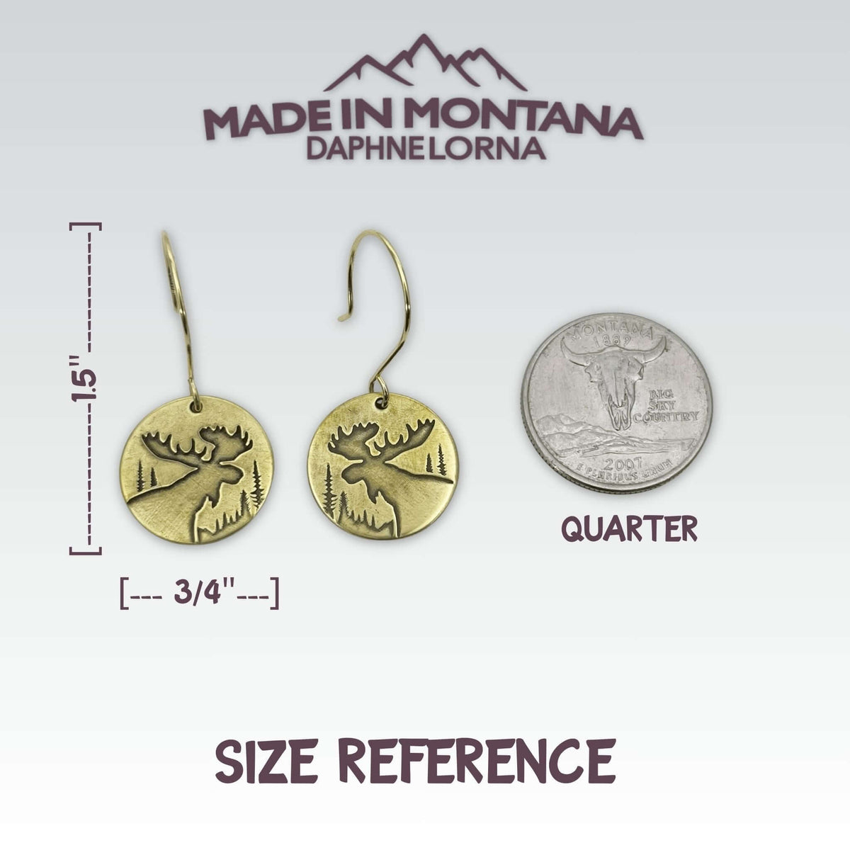 Creek Moose Earrings - Daphne Lorna