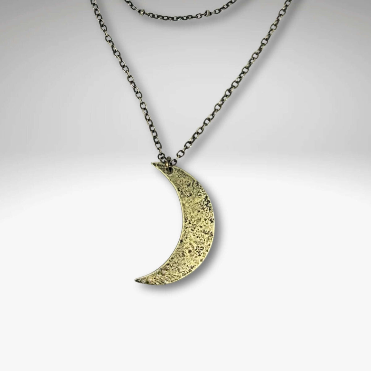 Crescent Long Layered Necklace - Daphne Lorna