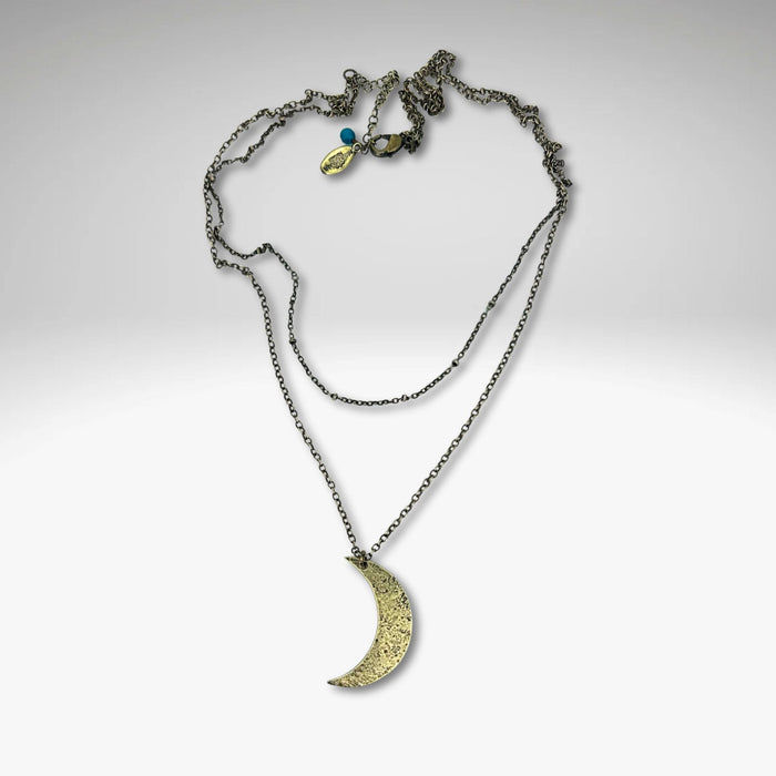 Crescent Long Layered Necklace - Daphne Lorna